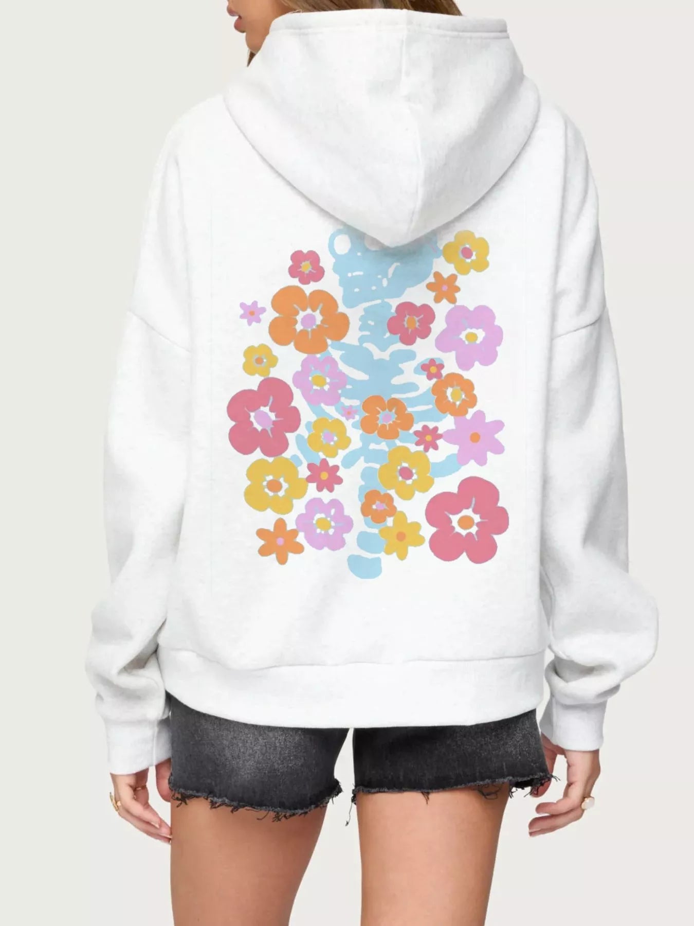 Drop Shoulder Graphic Hoodie with Kangaroo Pocket - Redemption By Ashley North