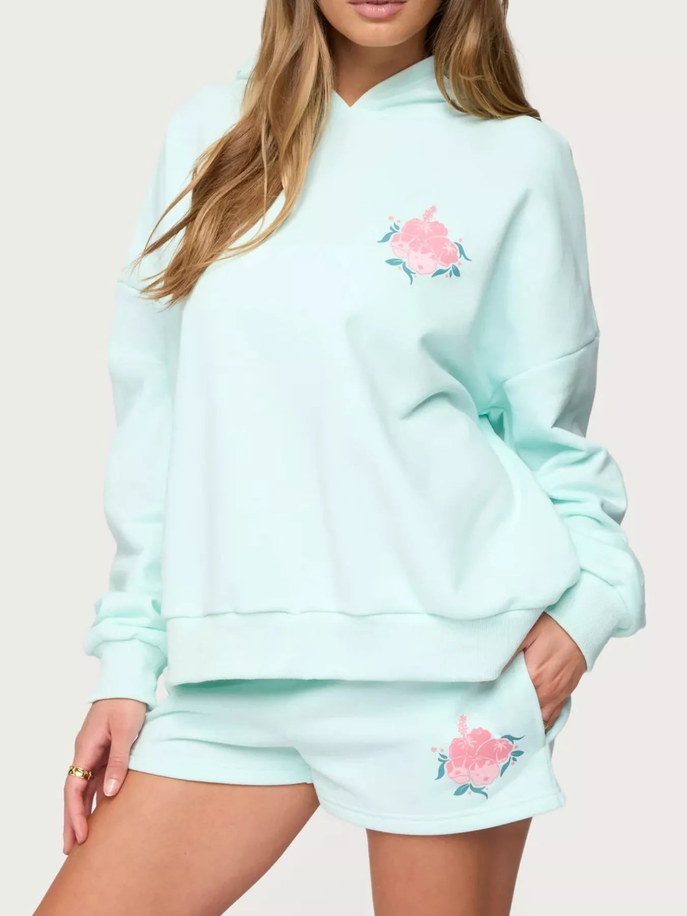 Drop Shoulder Graphic Hoodie with Kangaroo Pocket - Redemption By Ashley North