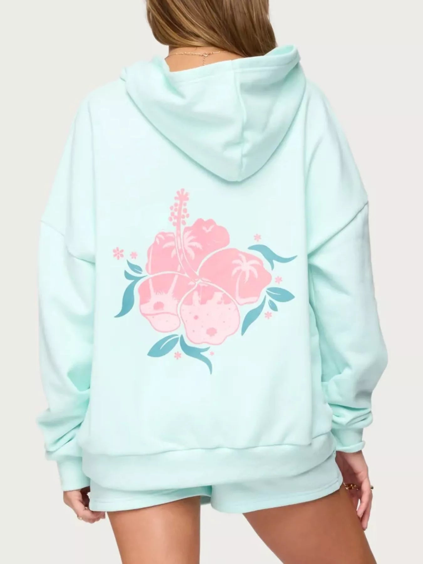 Drop Shoulder Graphic Hoodie with Kangaroo Pocket - Redemption By Ashley North