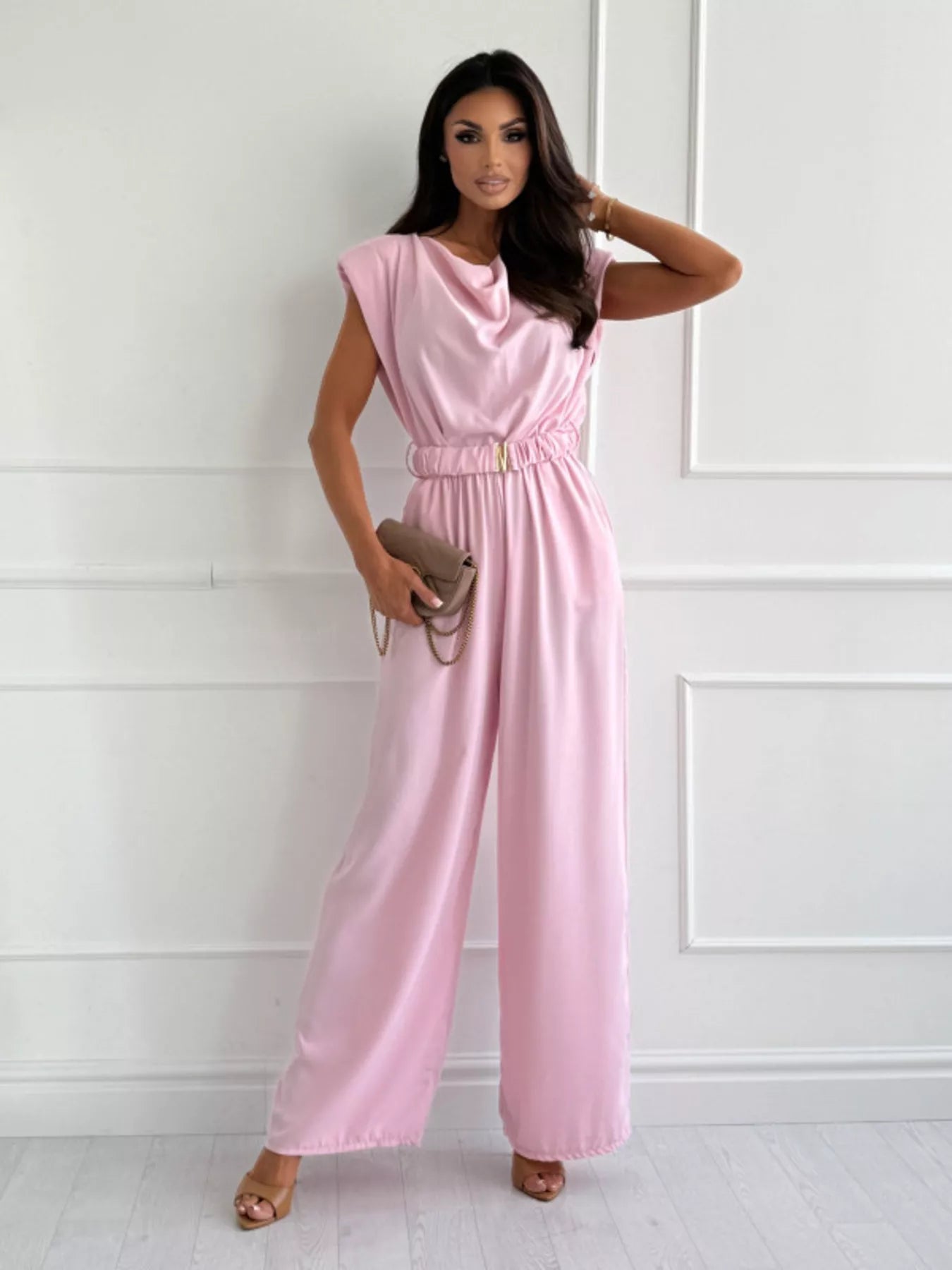 Cowl Neck Wide-Leg Jumpsuit - Redemption By Ashley North