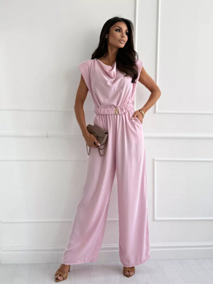 Cowl Neck Wide-Leg Jumpsuit - Redemption By Ashley North