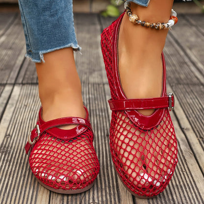 Trendsi round toe slip-on shoes with sleek design, featuring a comfortable fit and neutral color for casual wear.