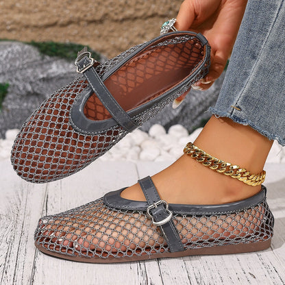 Trendsi round toe slip-on shoes with a sleek design, featuring comfortable casual footwear for everyday wear.