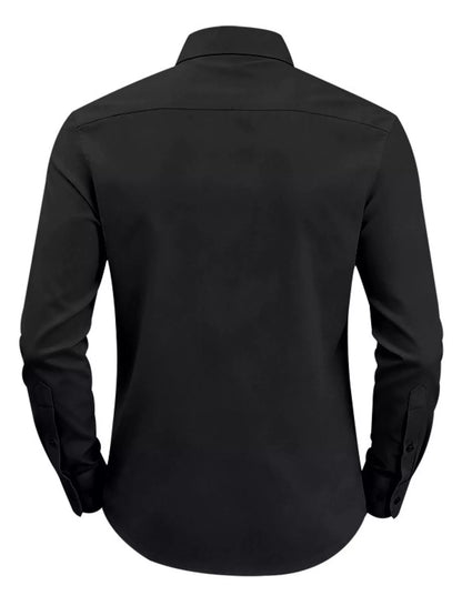 Men's pink slim fit button-up shirt in plus size from Trendsi, showcasing a tailored fit and classic collar style.