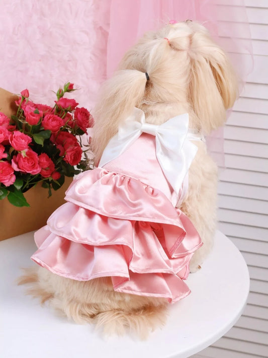 Bow Layered Ruffled Pet Dress - Redemption By Ashley North