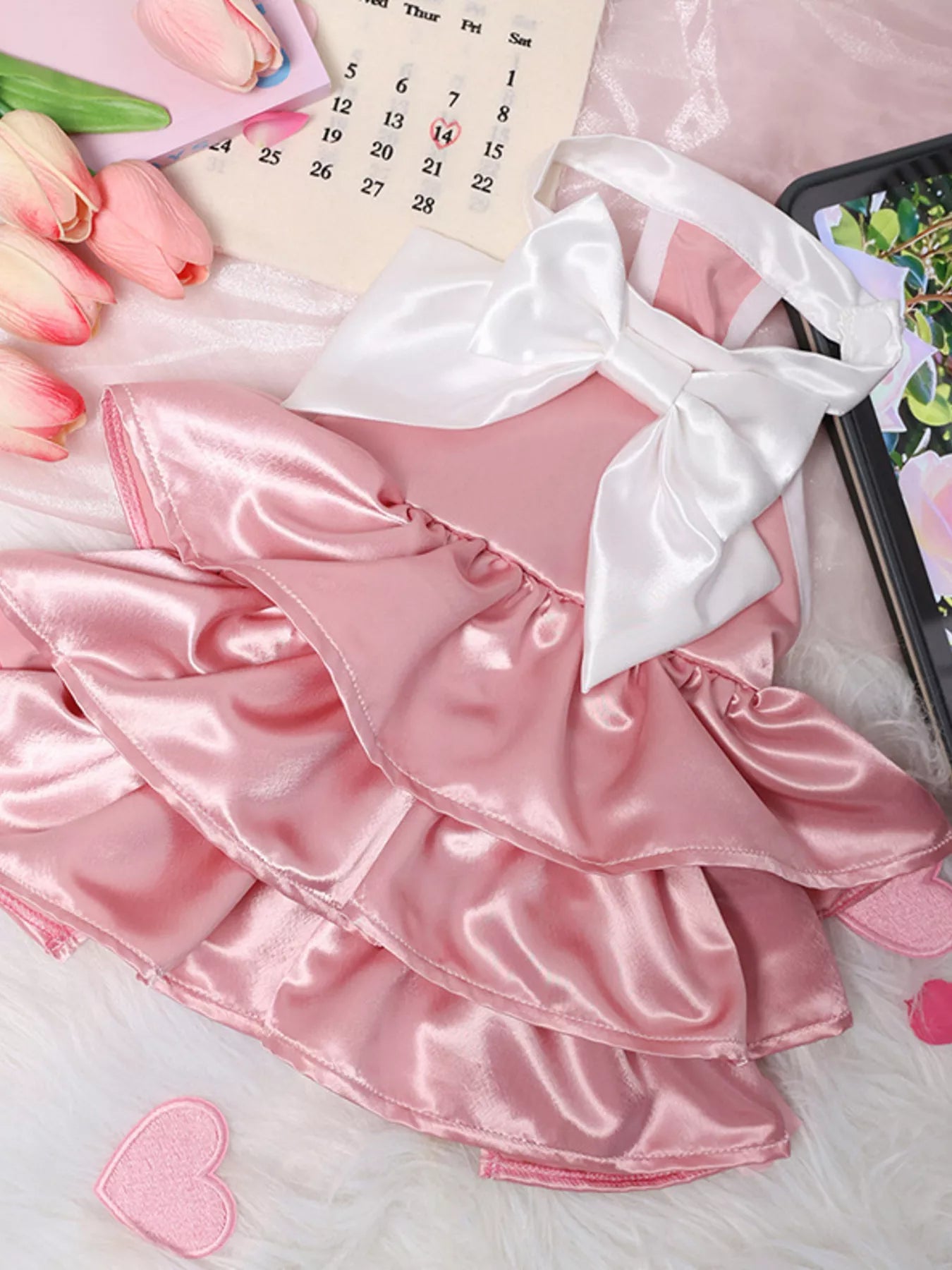 Bow Layered Ruffled Pet Dress - Redemption By Ashley North
