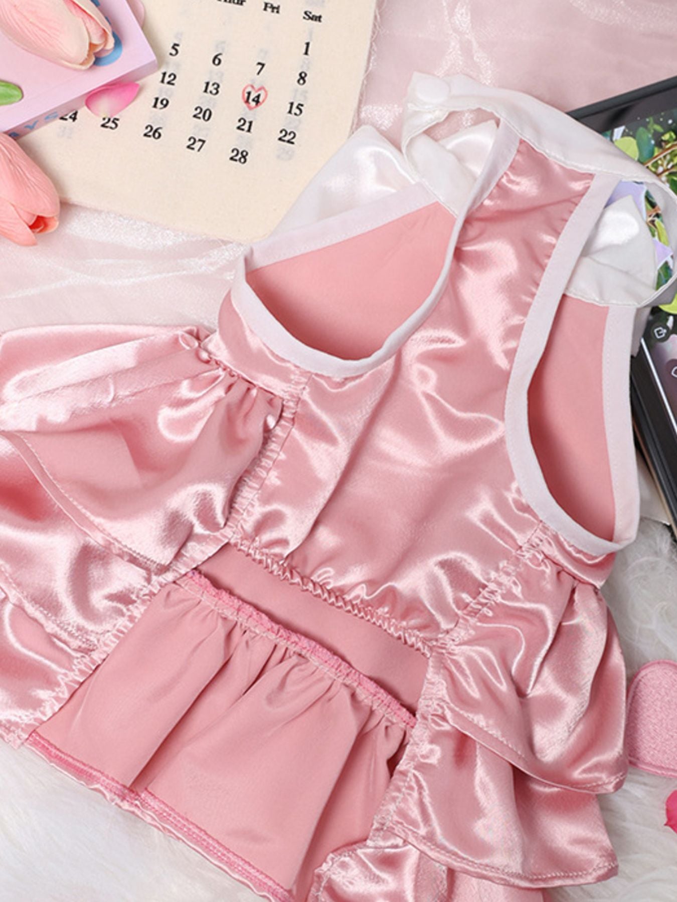 Bow Layered Ruffled Pet Dress - Redemption By Ashley North