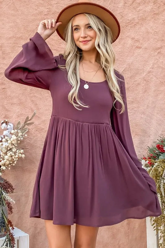 And The Why Back Lace Button Down Detail Bell Sleeve Dress - Redemption By Ashley North