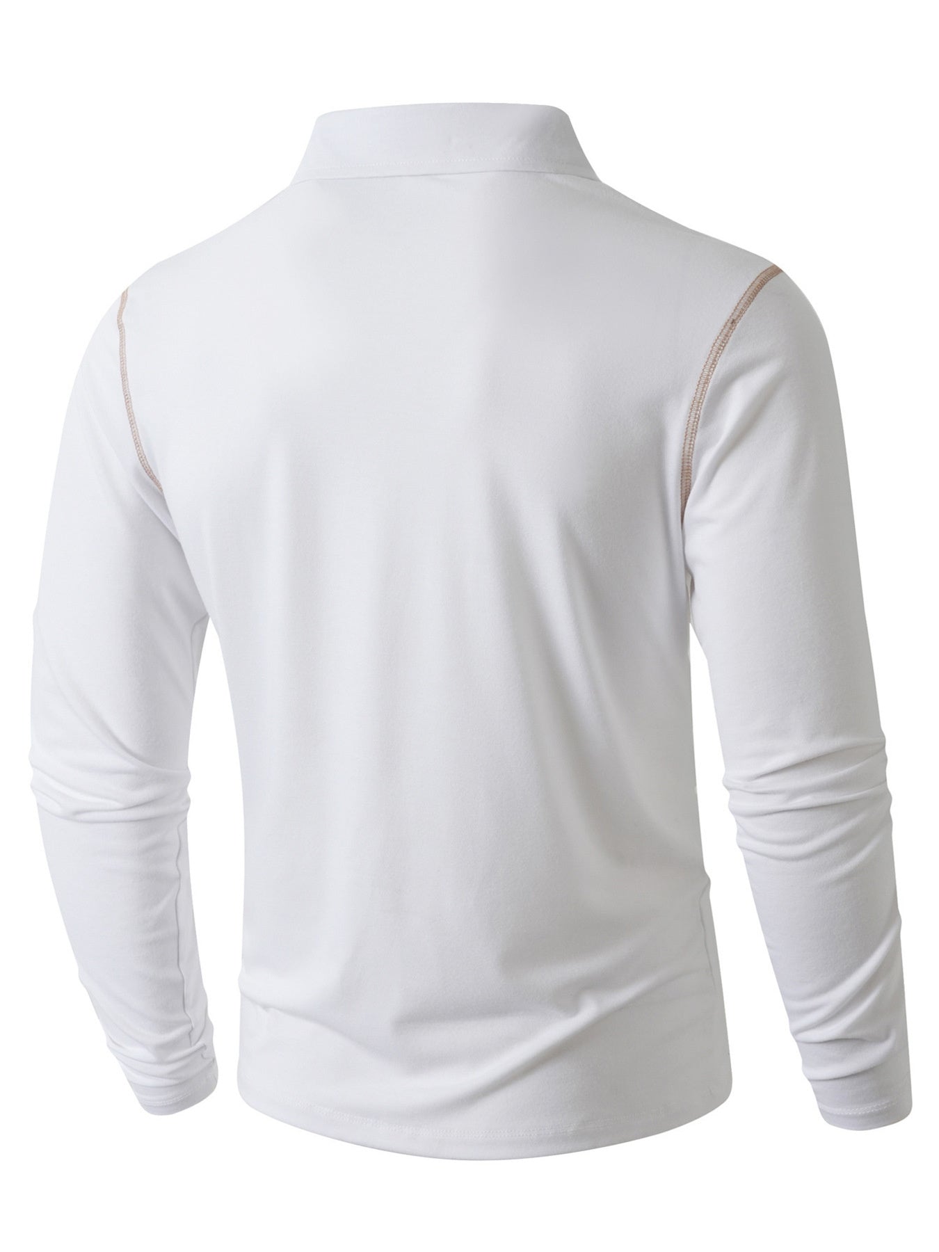 Men's full-size rose-red long sleeve casual polo shirt by Trendsi, featuring a classic collar and comfortable fit for plus sizes.