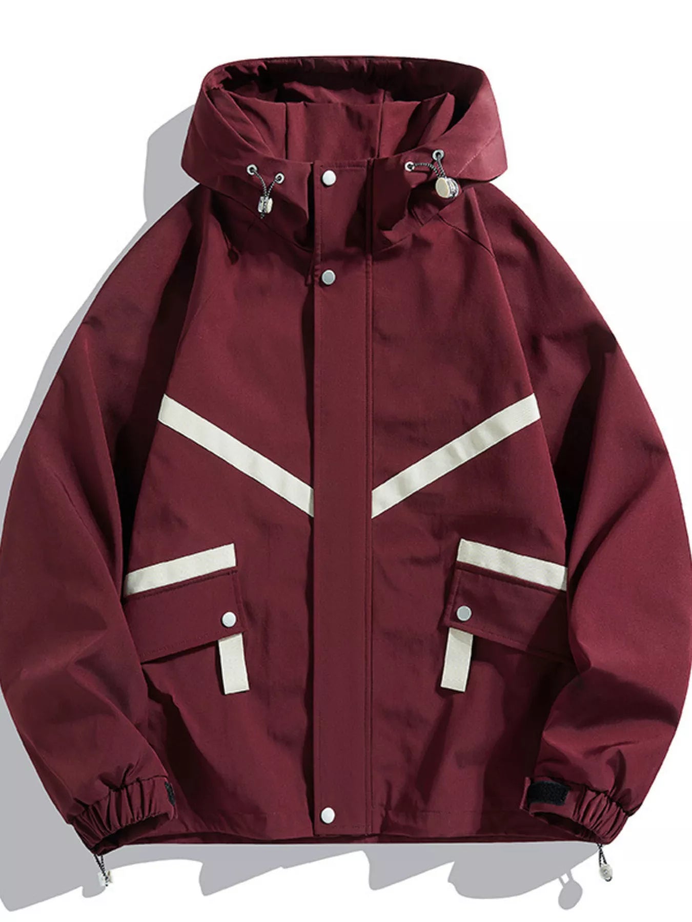 Men's plus size casual hooded zip-up outerwear by Trendsi, sage green, full-length zipper, comfortable casual style.