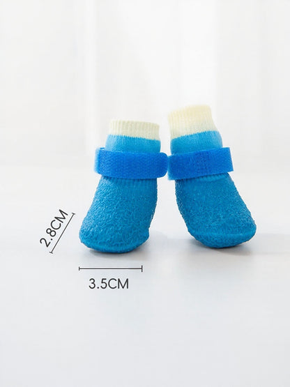 Sky blue waterproof anti-slip pet shoes by Trendsi, showing durable shoes with non-slip soles for dogs or cats.