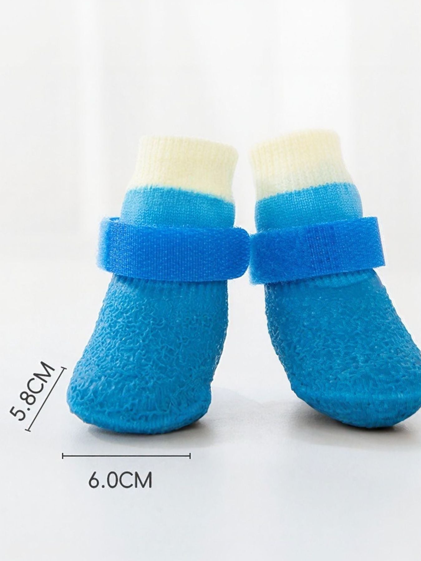 Sky blue waterproof anti-slip pet shoes by Trendsi, designed to protect paws and provide traction for dogs.