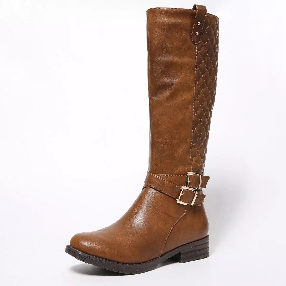 Trendsi round toe block heels boots featuring a sleek design and sturdy heel, perfect for stylish everyday wear.