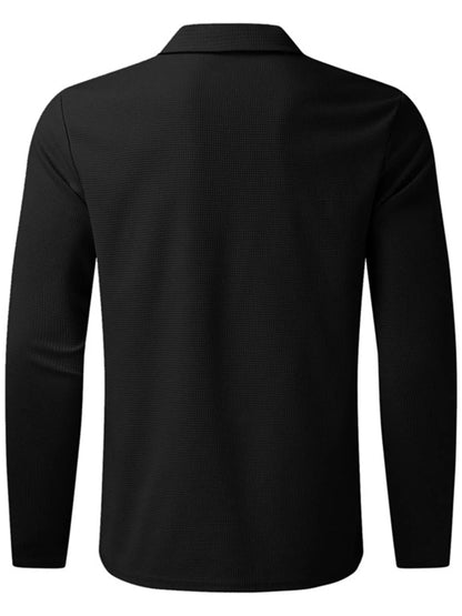White men's plus size zip-up top and pants set by Trendsi, casual loungewear with full-length zipper and comfortable fit.