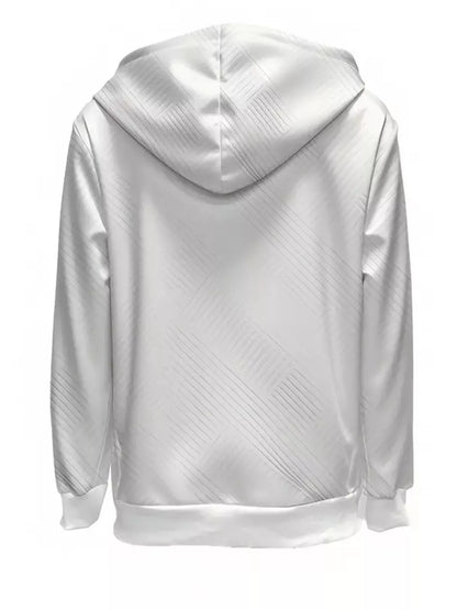Texture zip-up hoodie with drawstring from Trendsi, featuring a soft fabric and casual fit, shown in a close-up of the front.