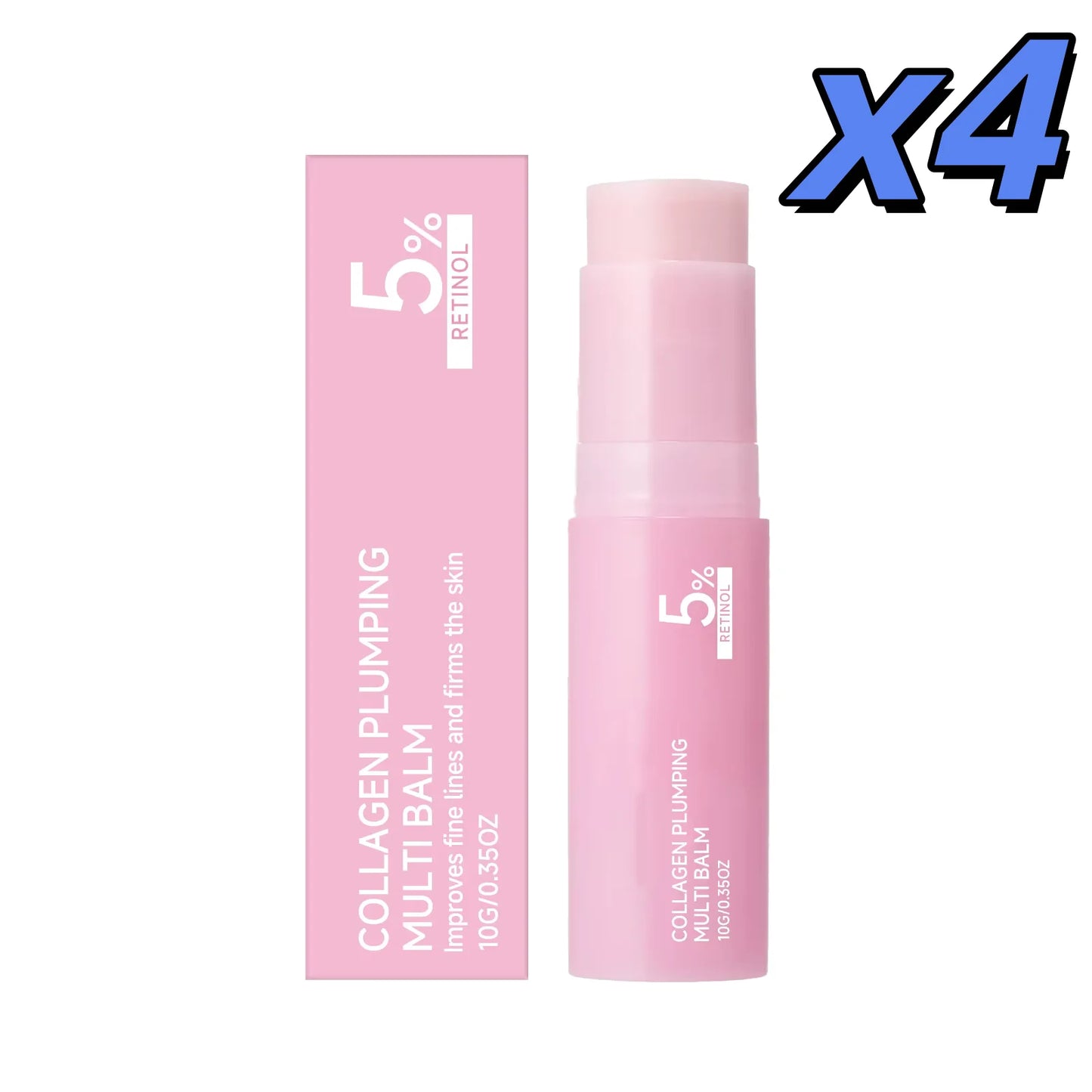 West Month Beauty PlumpGlow™ Collagen Balm in 10g containers, showing smooth, hydrating balm for fuller lips.