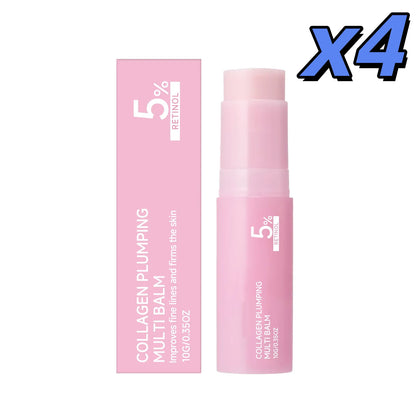West Month Beauty PlumpGlow™ Collagen Balm in 10g containers, showing smooth, hydrating balm for fuller lips.