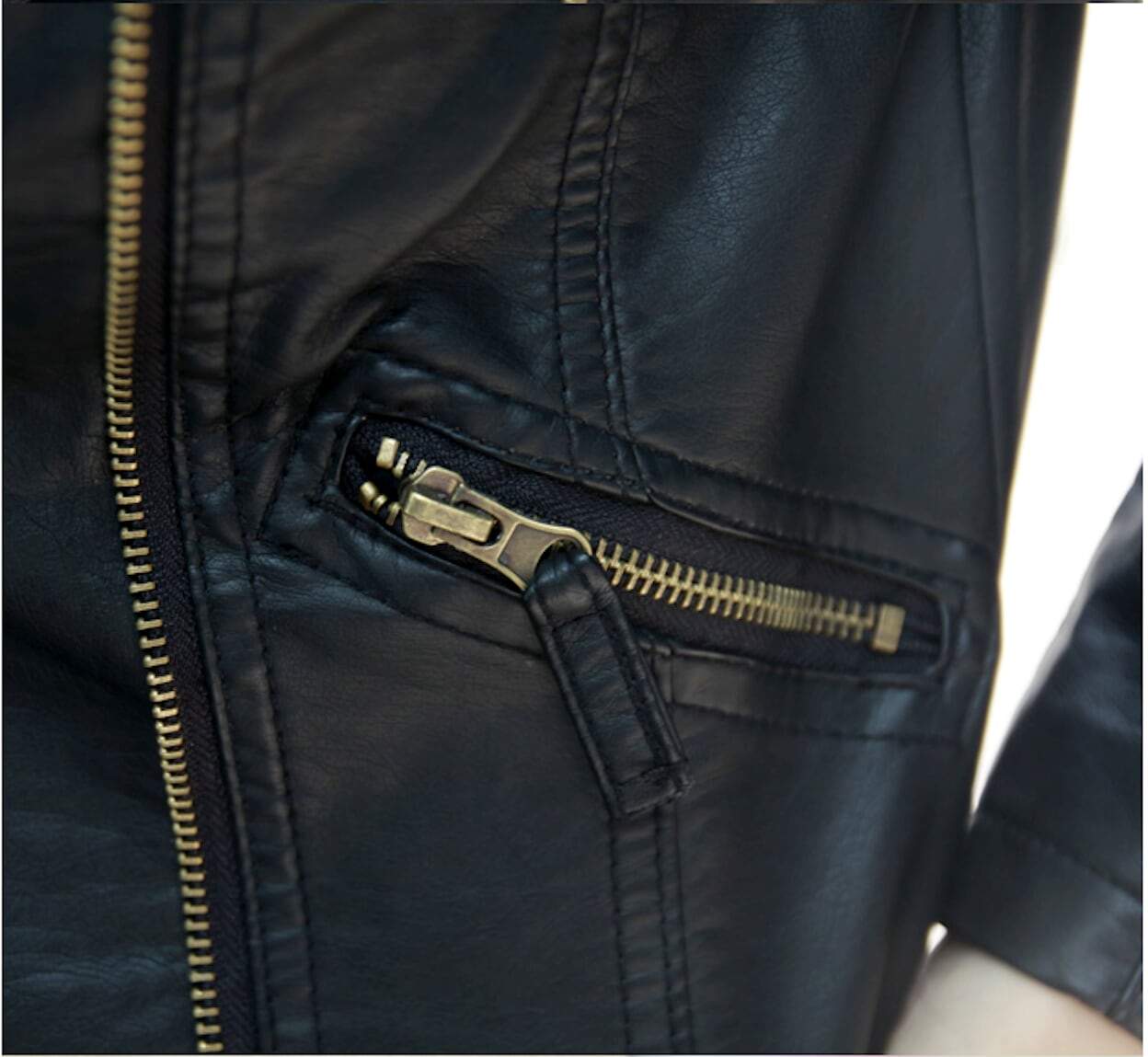 Yellow Pandora women's cropped vegan leather jacket, stylish yellow jacket with fitted design and long sleeves.